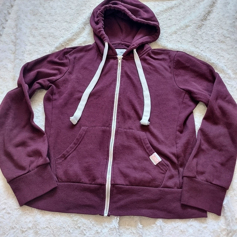 Reflex Thick Sweat Casual jacket Hoodie Wine Burgandy Large Skater Beach